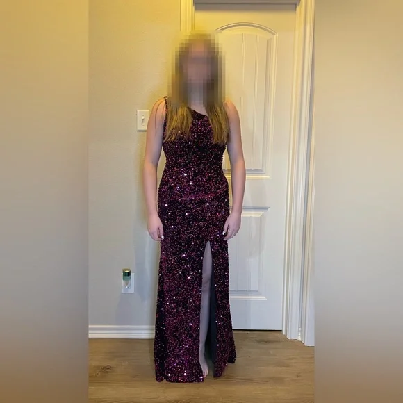 Dresses | New Without Tags Medium Semiformal Fuchsia Sequined Long  Oneshoulder Dress | Poshmark